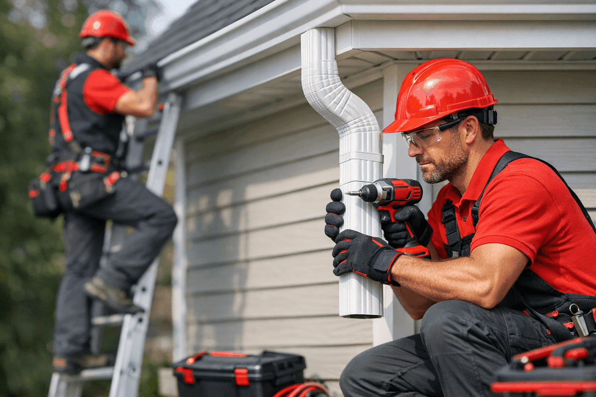 Downspout Repair service by Ruizz Roofing