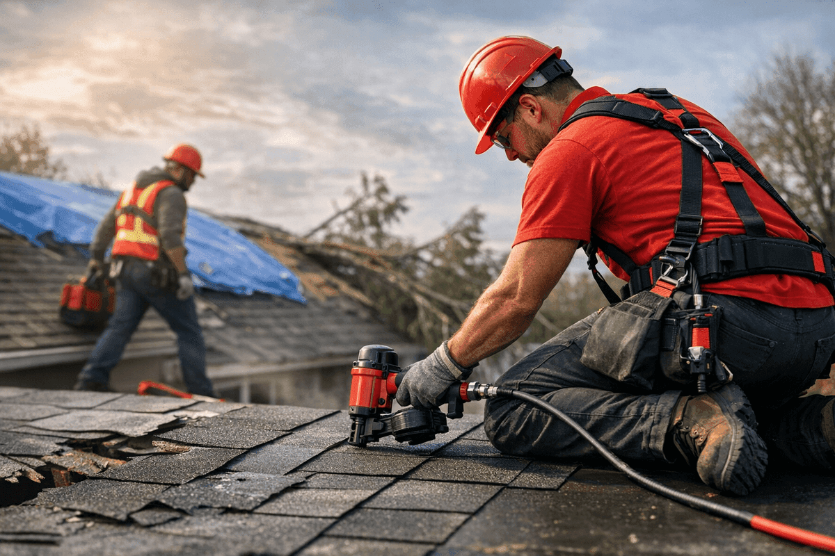 Storm Damage Restoration service by Ruizz Roofing